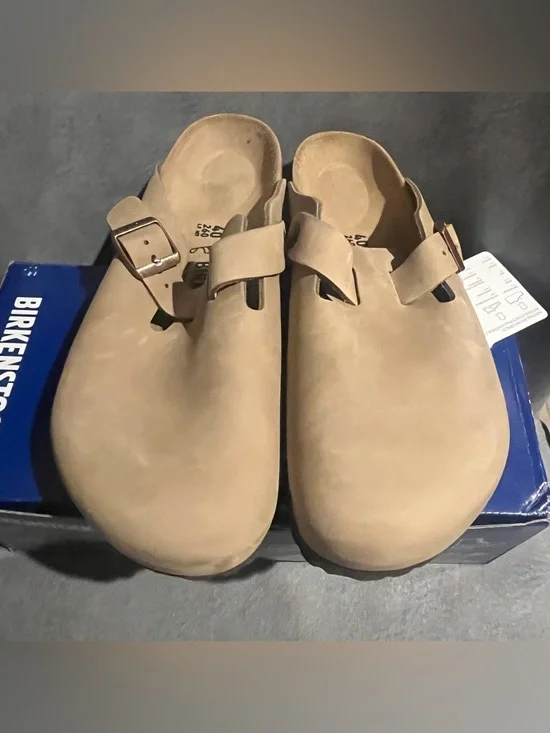 Birkenstock Women’s Boston Clogs Oiled Leather Tabacco Brown Size 9 US - Picture 7 of 15